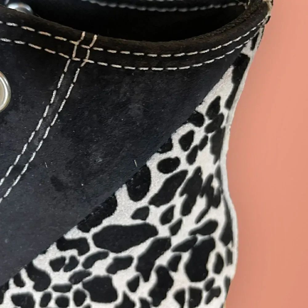 Converse Chuck Taylor All Star Quarter Split Suede Leopard Print Sneakers - Picture 6 of 11